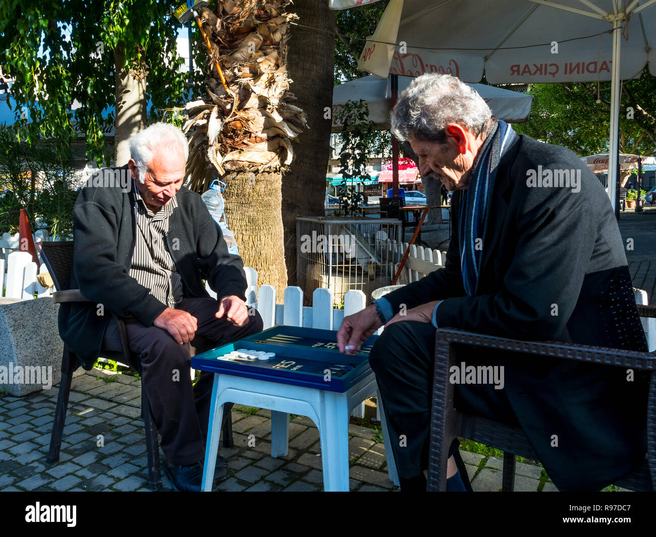 Two old men sitting in hi-res stock photography and images - Alamy