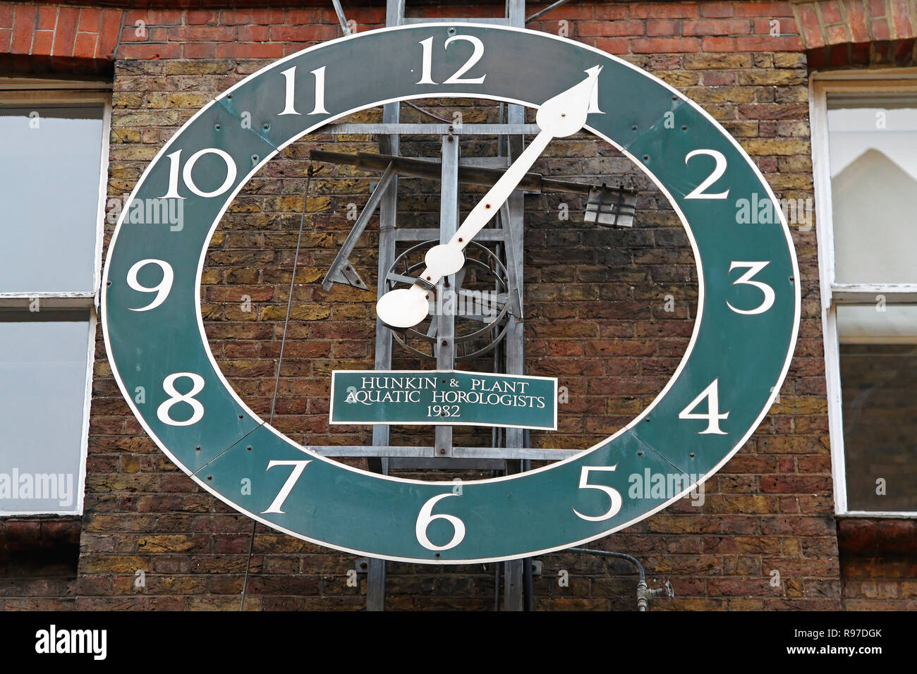 LONDON, UK DECEMBER 27 A water clock on DECEMBER 27, 2009. A water