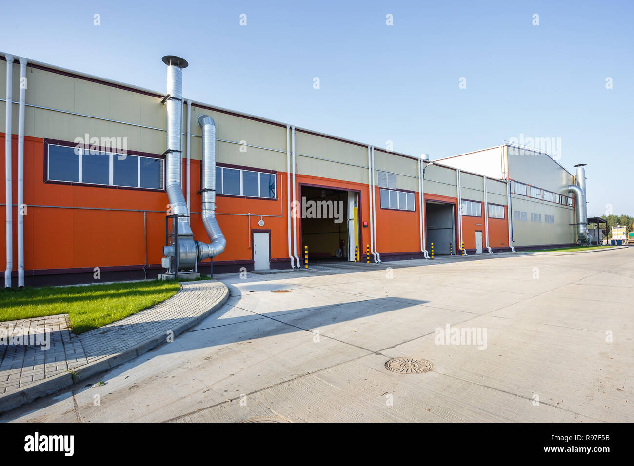 Modern waste recycling processing plant. Separate garbage collection ...