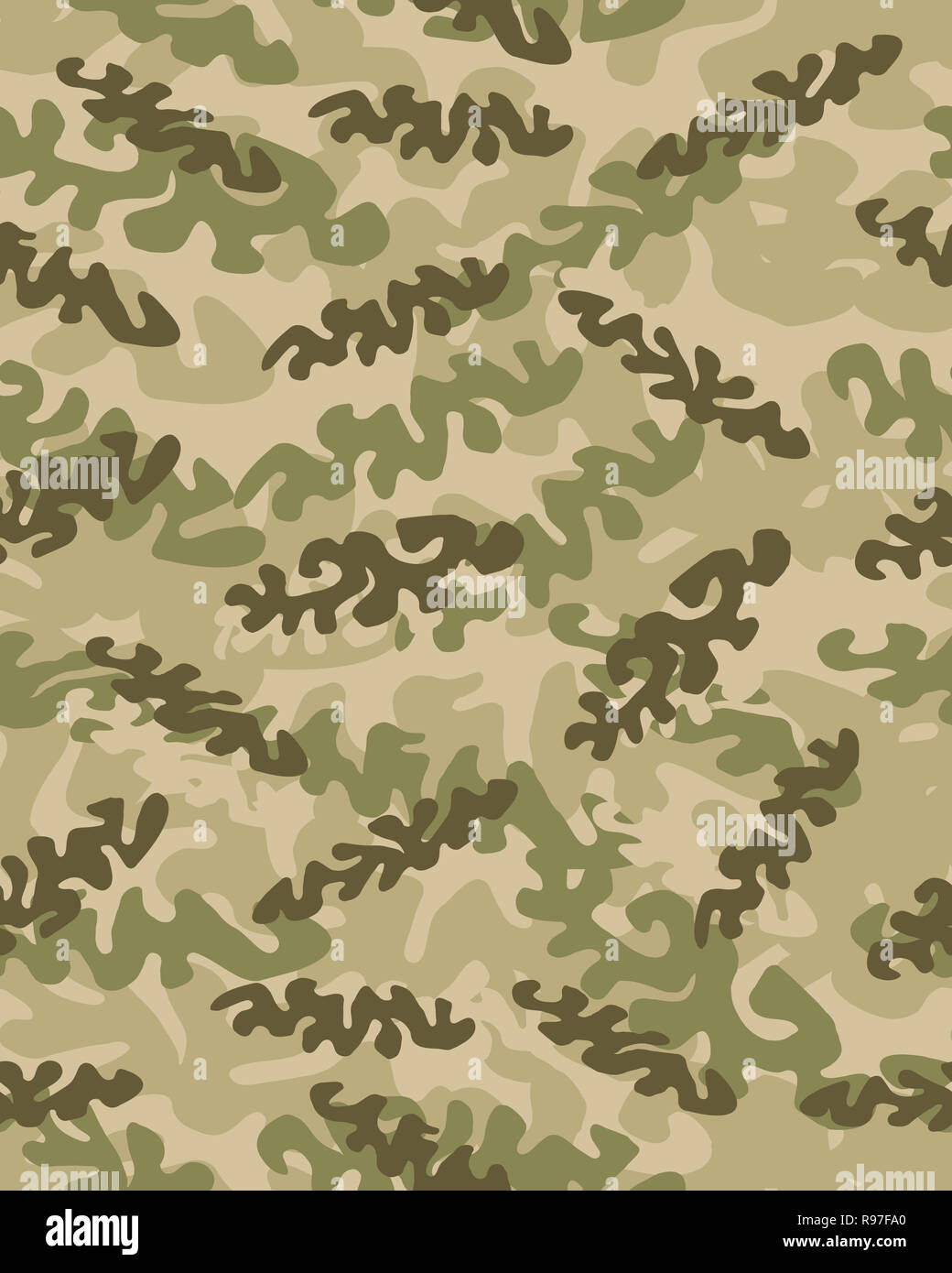 Camouflage pattern background seamless vector illustration. Military fashionable abstract geometric texture. Stock Photo