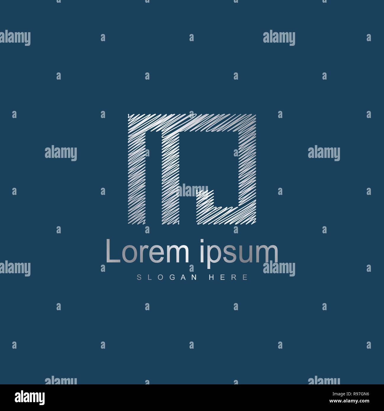 Initial Letter MC Logo Template Vector Design Stock Vector