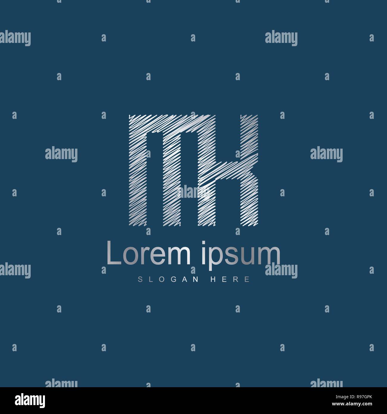Initial Letter MK Logo Template Vector Design Stock Vector Image & Art ...