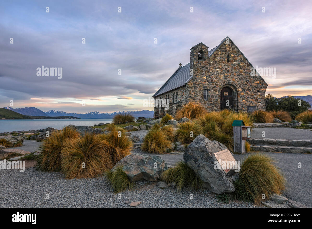 Church of the Good Shepherd, Tekapo, Canterbury, South Island, New Zealand Stock Photo