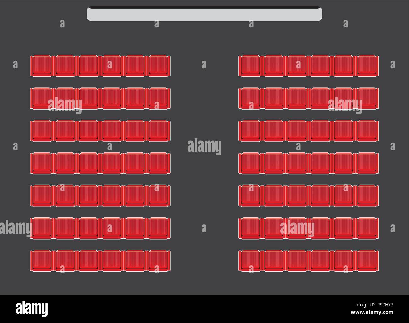 Top View show Seat in the Theater with dark background Vector and ...