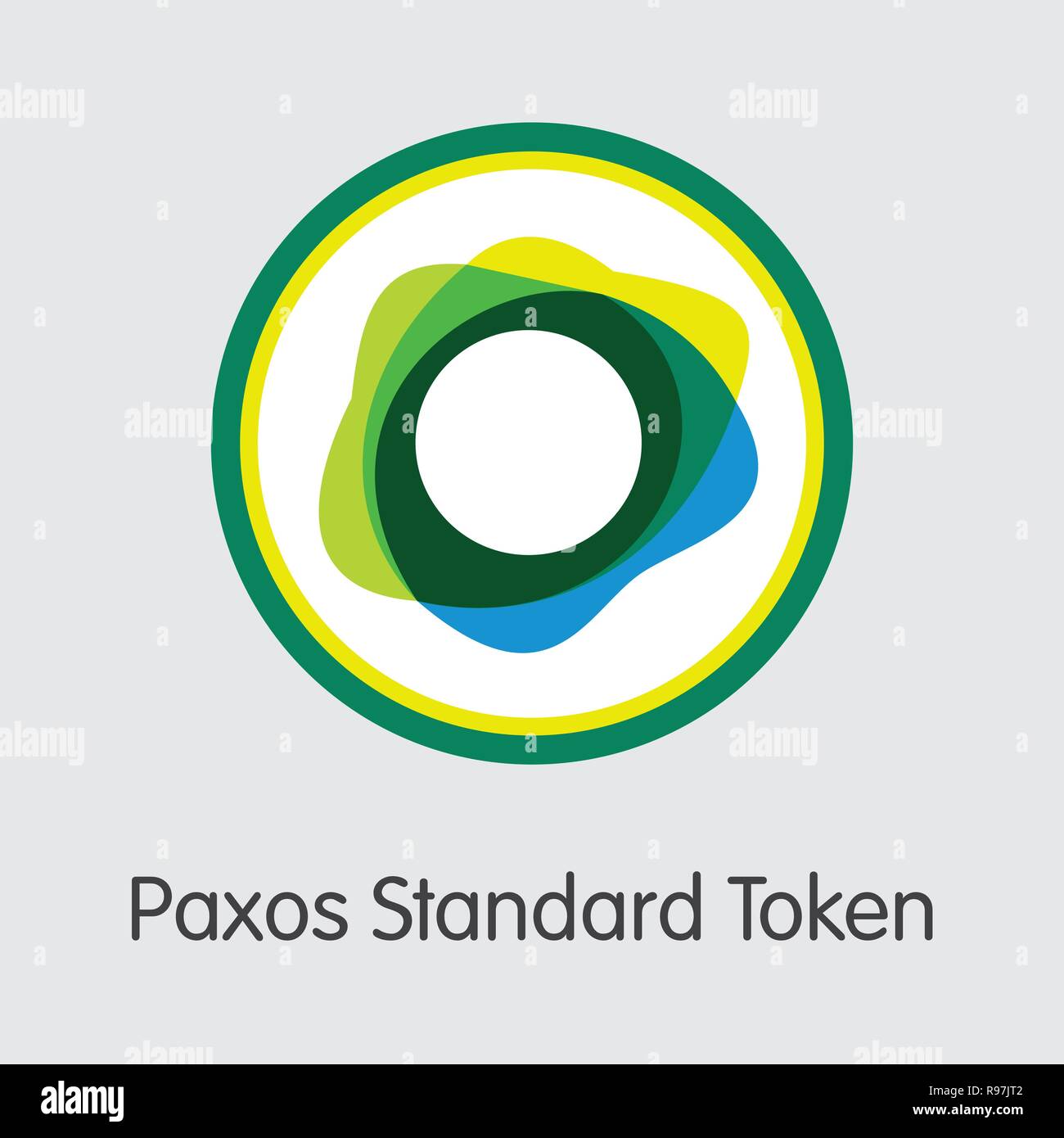 PAX - Paxos Standard Token. The Crypto Coins or Cryptocurre Stock Vector