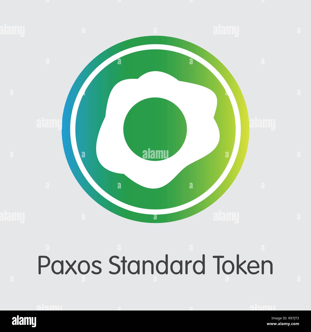 PAX - Paxos Standard Token. The Crypto Coins or Cryptocurrency L Stock Vector