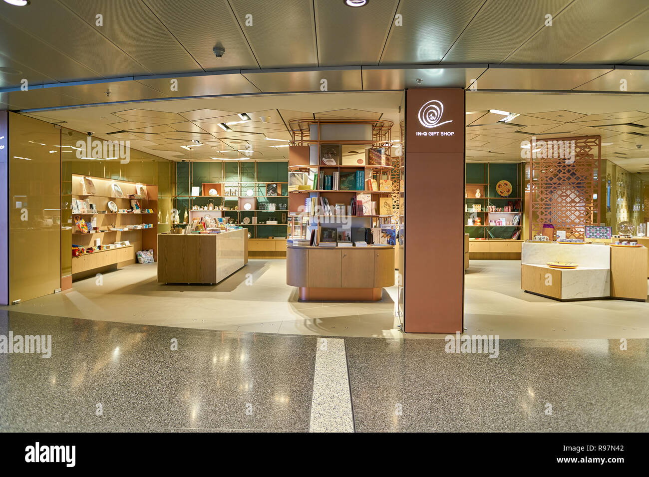 DOHA, QATAR CIRCA MAY, 2017 InQ Gift Shop at Hamad International