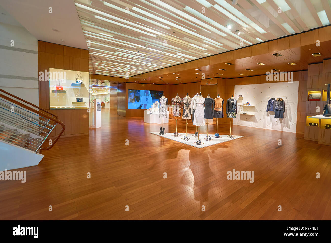 SINGAPORE - NOVEMBER 08, 2015: inside the Louis Vuitton store