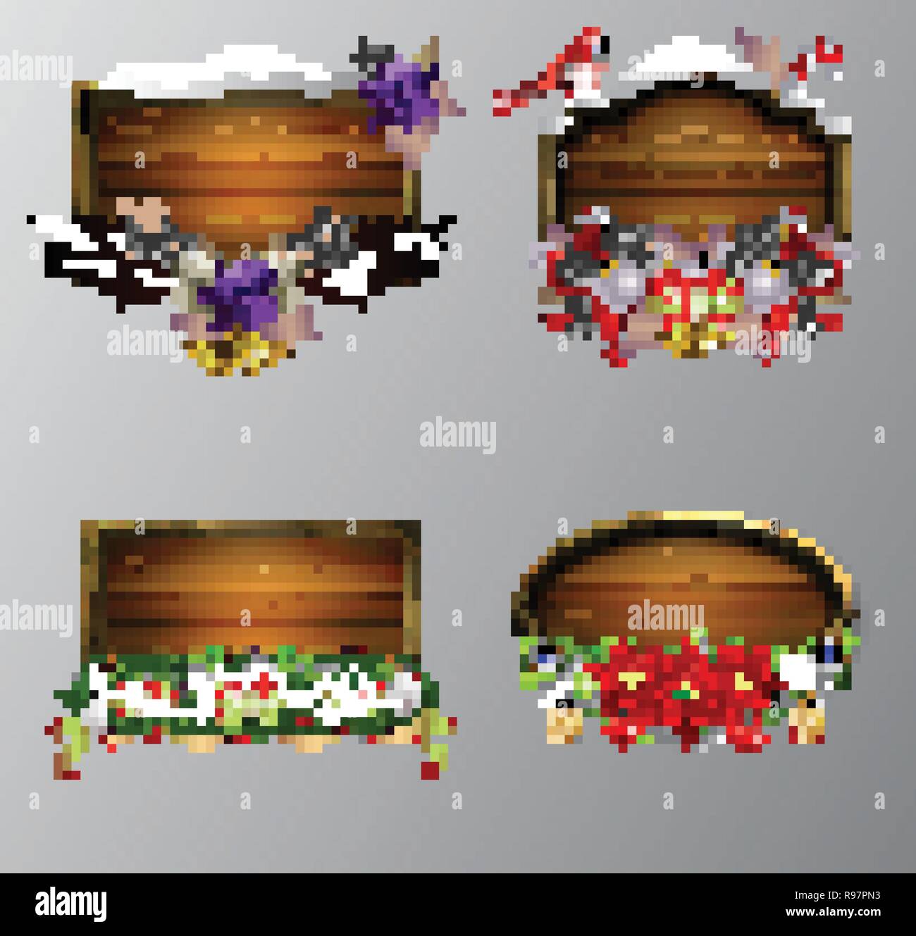 Vector wooden christmas board Stock Vector Image & Art - Alamy
