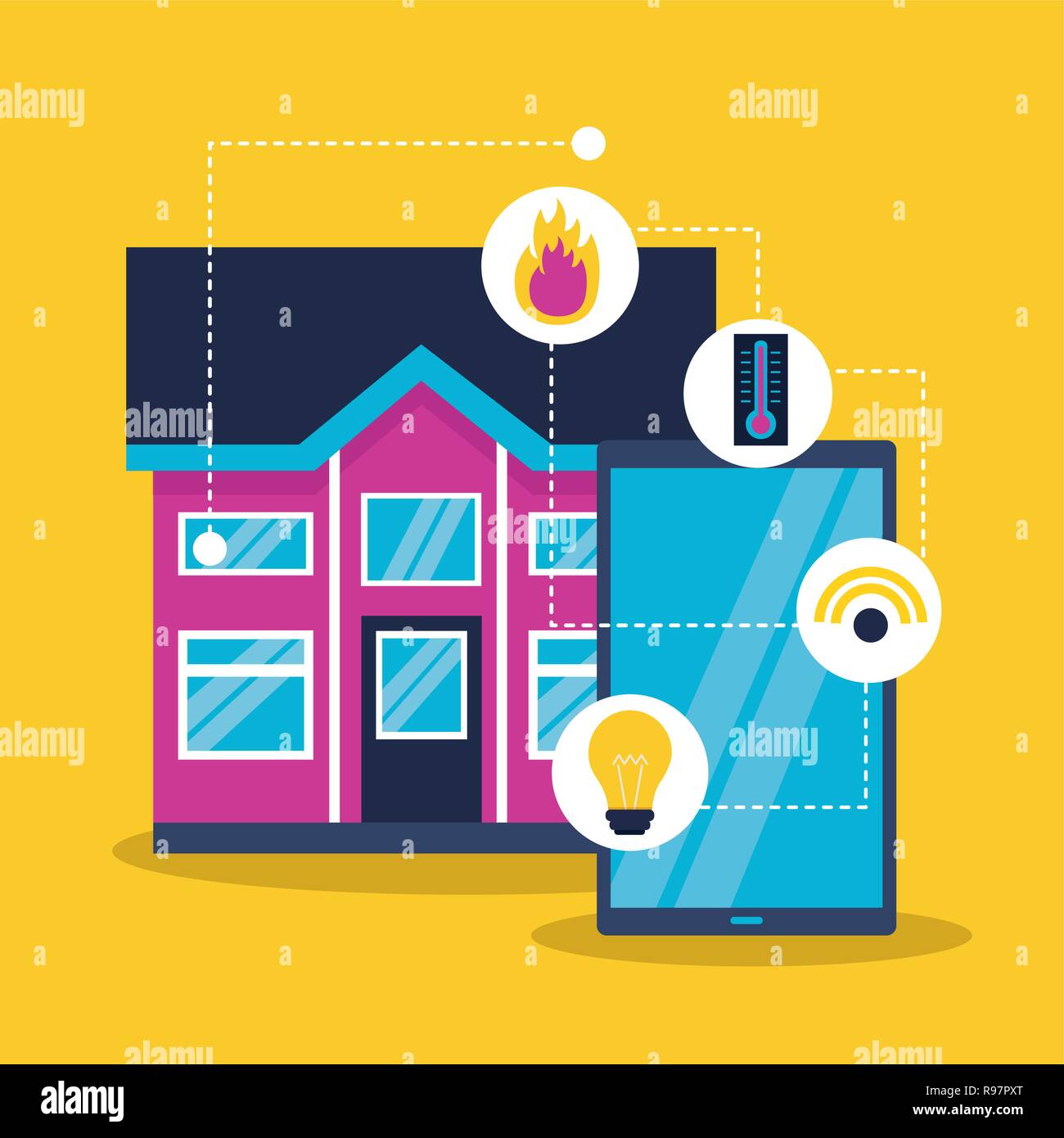 smart home cellphone device control vector illustration Stock Vector Image & Art Alamy