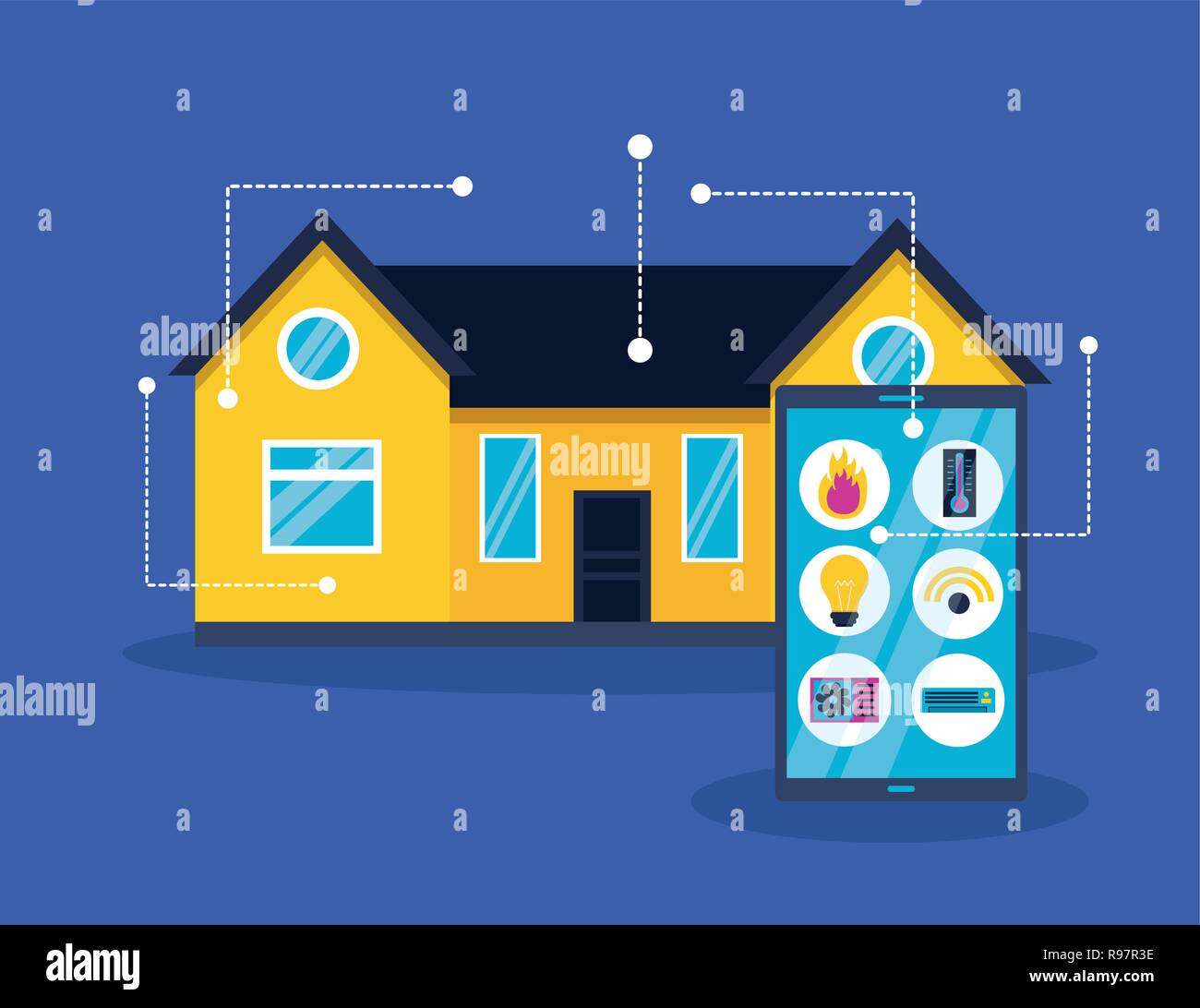 smart home cellphone device control vector illustration Stock Vector Image & Art Alamy