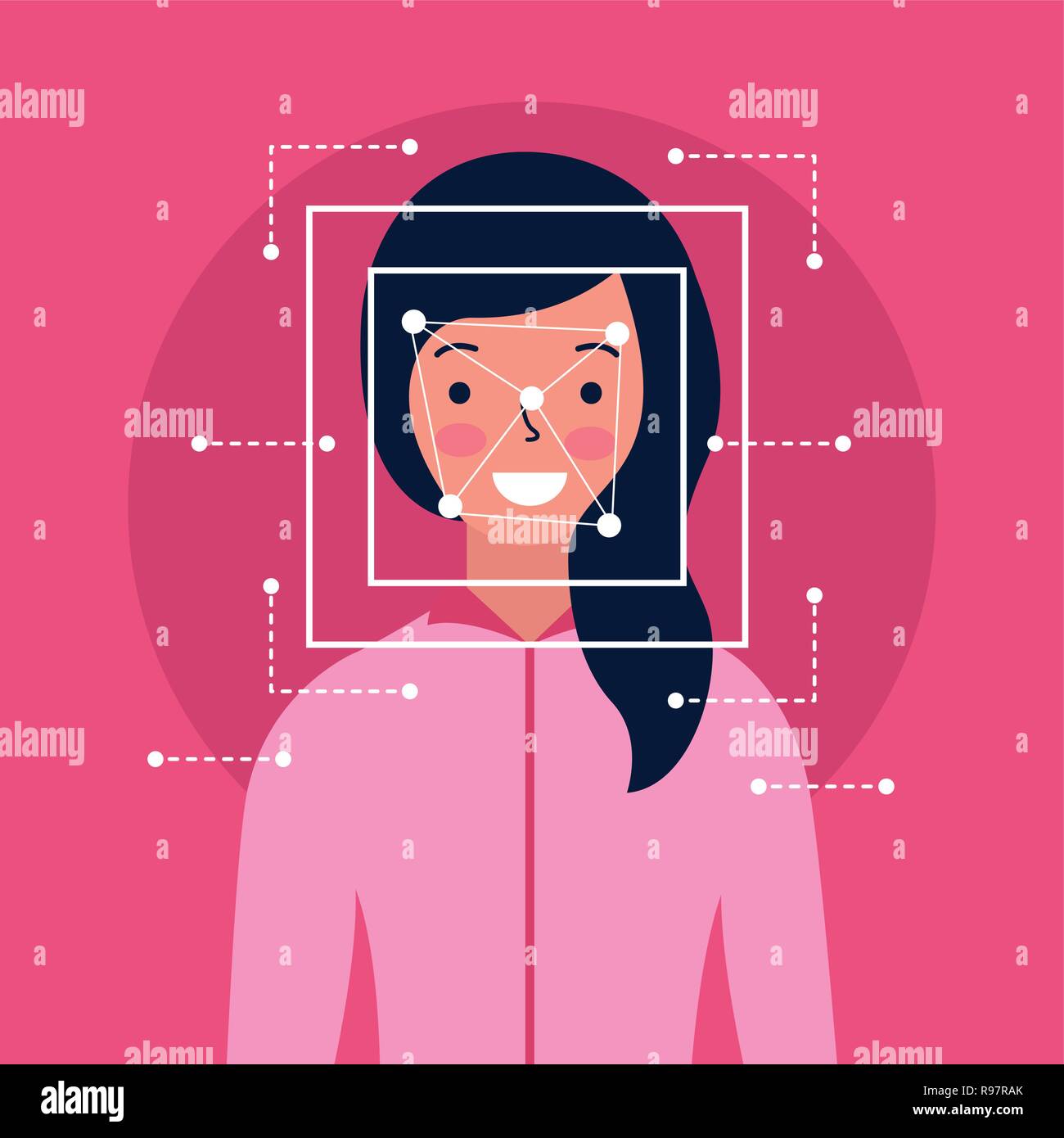 woman face scan process biometric vector illustration Stock Vector Image & Art Alamy