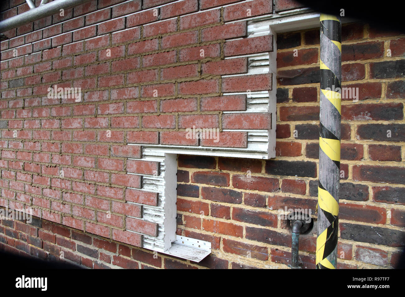 Weber Exterior Wall Insulation using Brick Slip Cladding Stock Photo - Alamy
