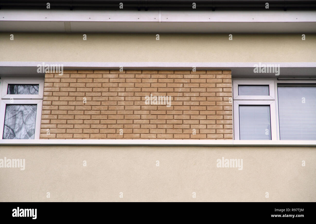 er Exterior Wall Insulation using Brick Slip Cladding Stock Photo Alamy
