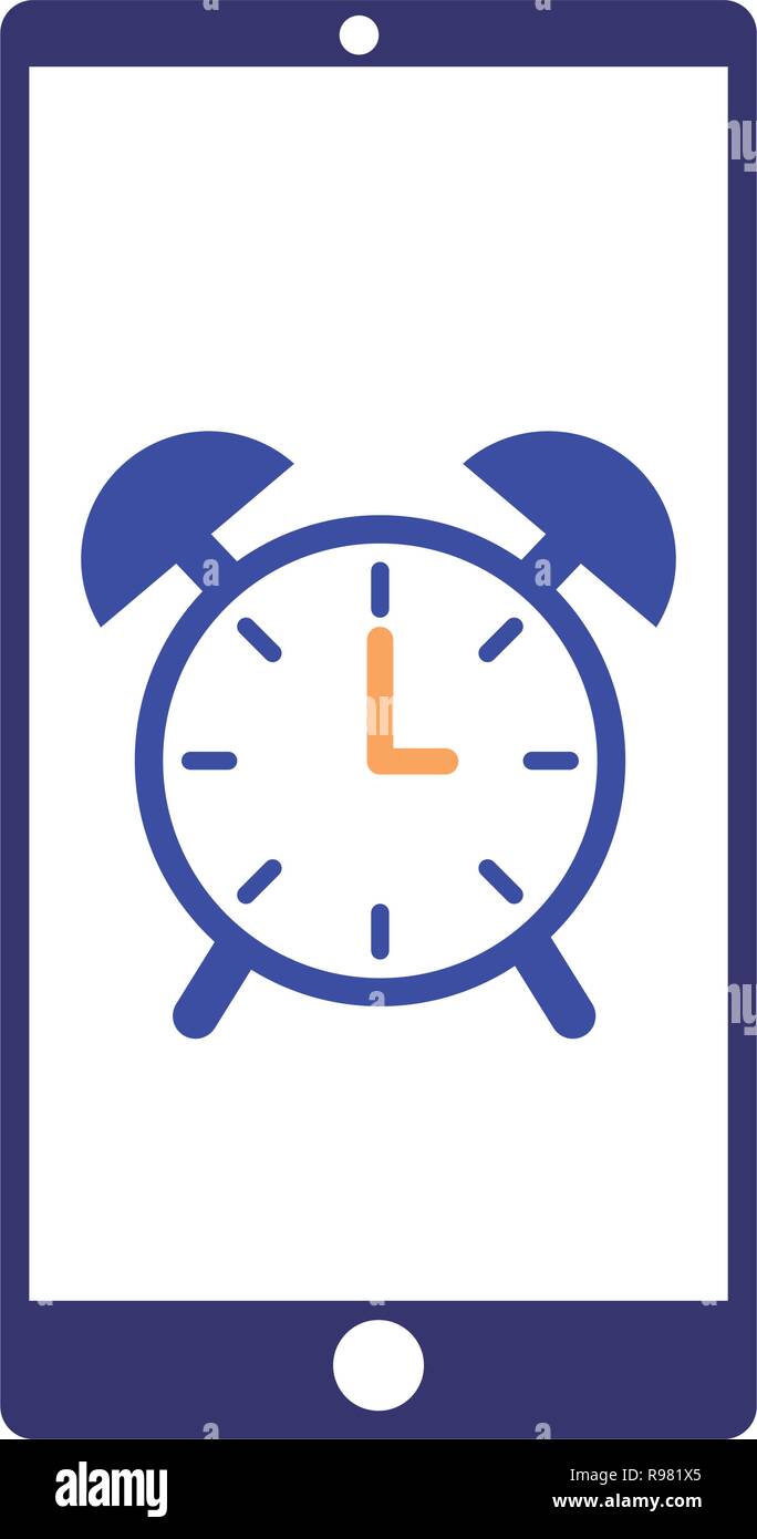 mobile clock alarm white background vector illustration Stock Vector Image & Art Alamy