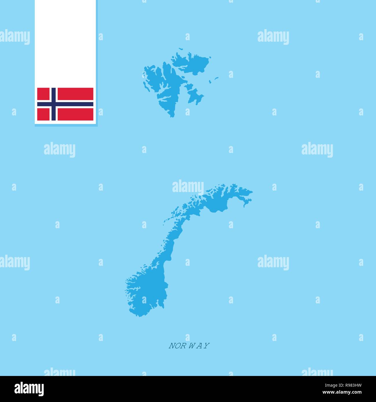 Norwegian map Stock Vector Images - Alamy