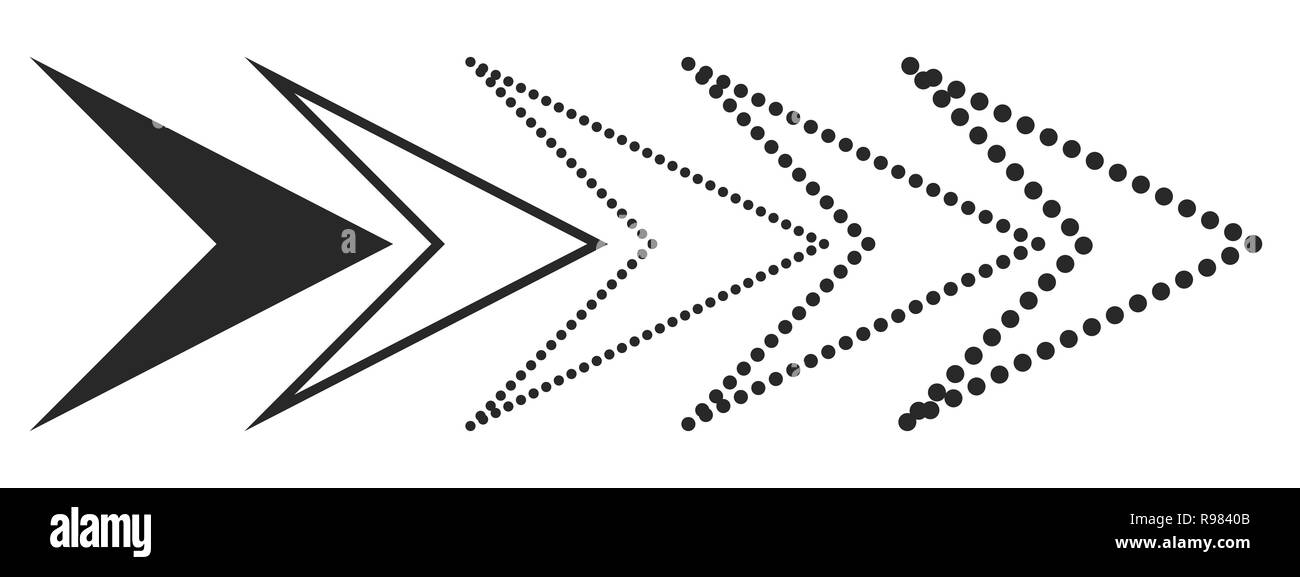 Set of black arrows. Vector illustration. Arrows collection isolated on ...