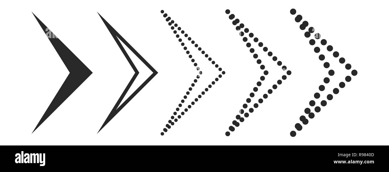 Set of black arrows. Vector illustration. Arrows collection isolated on ...