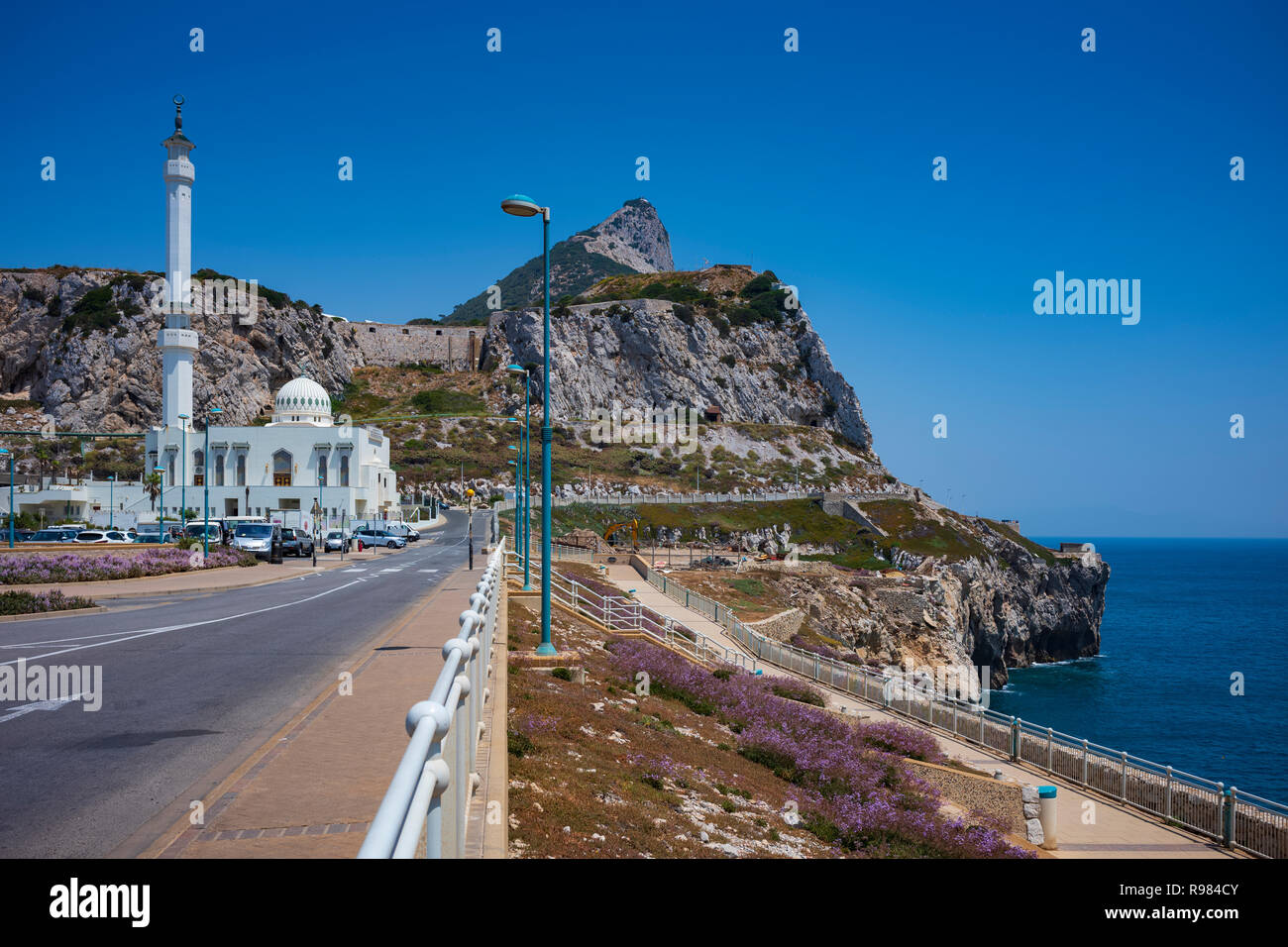 Ibrahim-al-Ibrahim Mosque, Gibraltar. Stock Photo