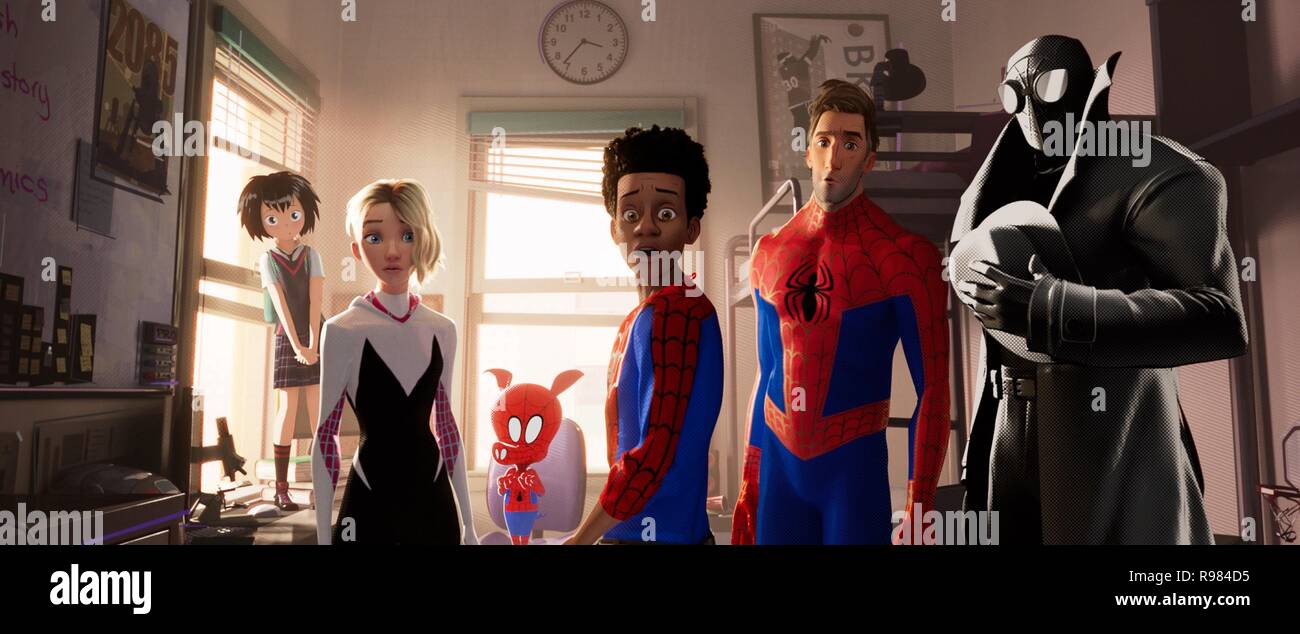 Original film title: SPIDER-MAN: INTO THE SPIDER-VERSE. Year: 2018. Director: PETER RAMSEY; BOB PERSICHETTI; RODNEY ROTMAN. Credit: COLUMBIA PICTURES CORP/LORD MILLER/PASCAL PIC/SPE/MARVEL / Album Stock Photo