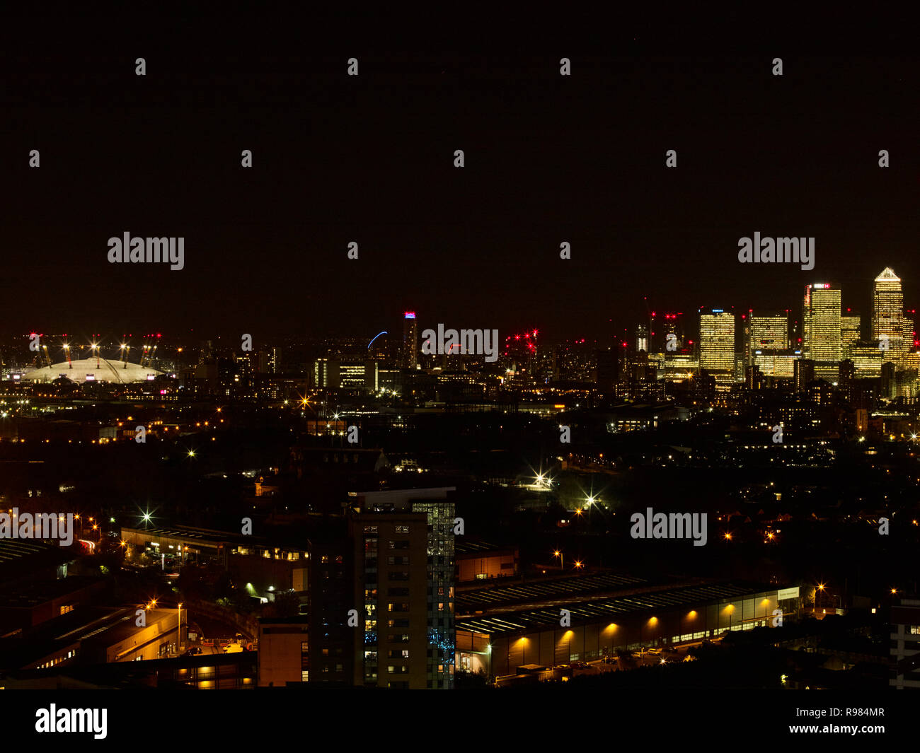 London city skyline view at night Stock Photo - Alamy