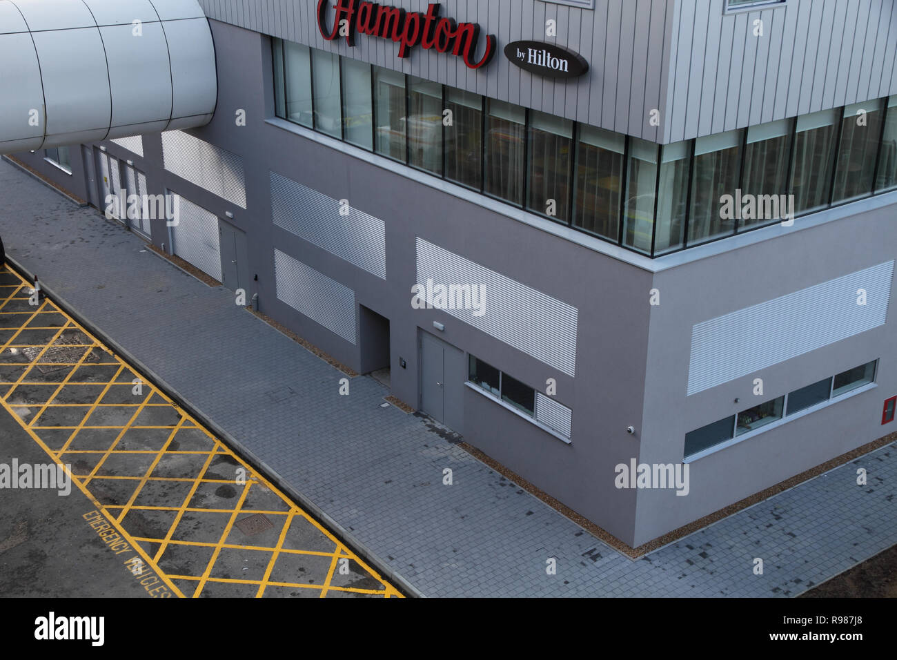 The Hilton Hampton Hotel, London Gatwick Airport, Using Weber exterior render Stock Photo