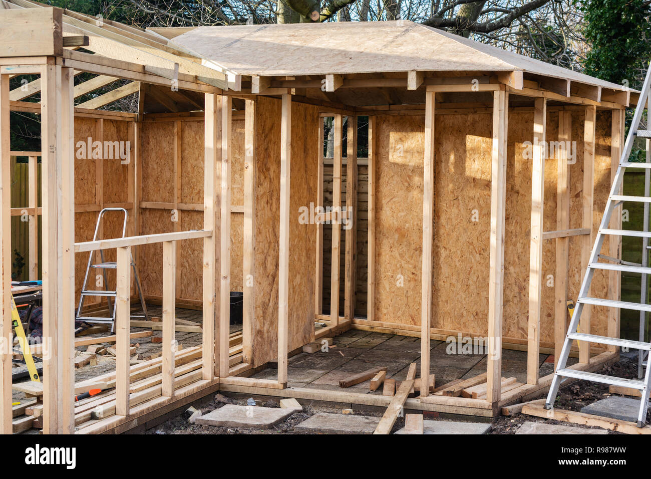 Project Of Wooden Summer House Log Cabin Or Shed Unfinished