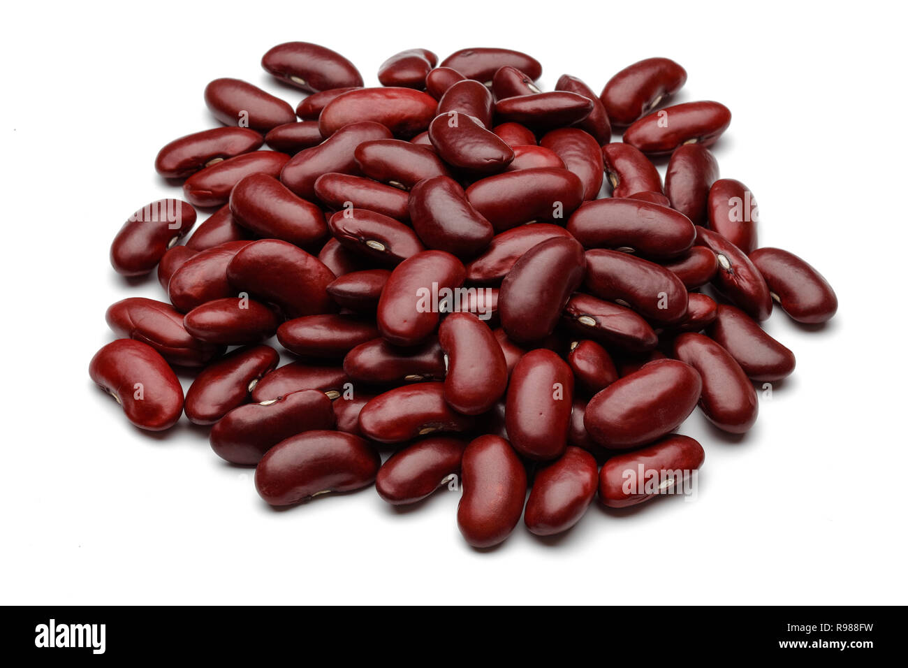 Heap of kidney beans isolated on white background Stock Photo