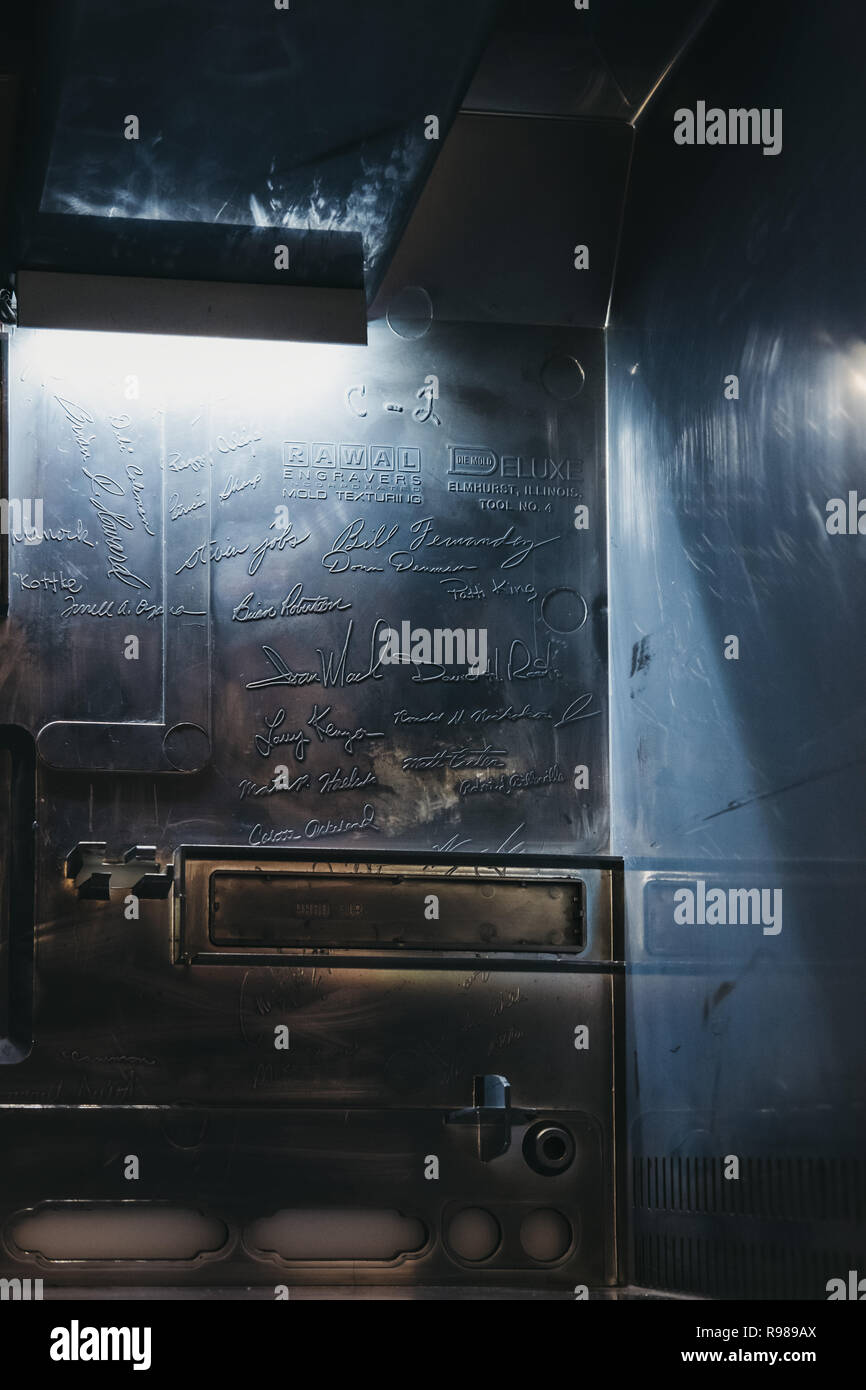 Prague, Czech Republic August 28, 2018 Signatures on the inside of