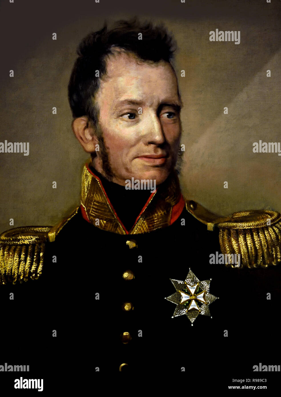 King William I (Willem Frederik, Prince of Orange-Nassau 1772 – 1843)  Prince of Orange and the first King of the Netherlands and Grand Duke of Luxembourg. Stock Photo