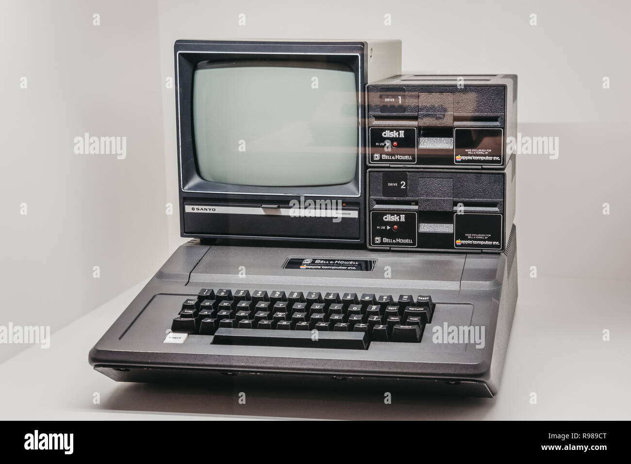 Prague, Czech Republic - August 28, 2018: Apple Computers Bell & Howell ...