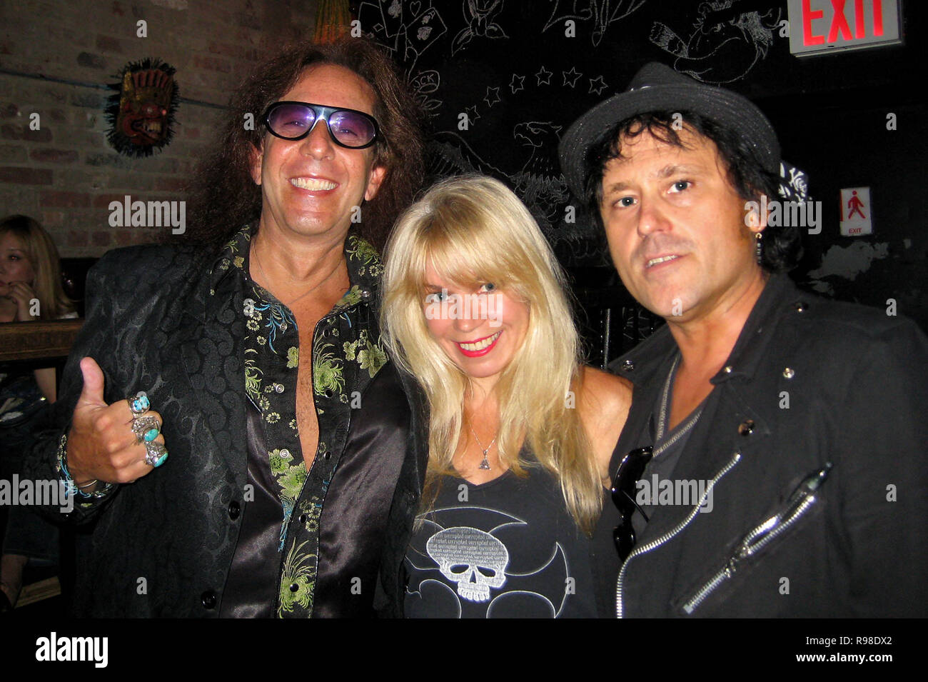 New York July 22 Electric Dave Wicked Threads Designer Roberta Thompson And Musician Johnny Black Attend The Rock N Roll Birthday Bash Spectacular At Don Hill S On July 22 09 In New York