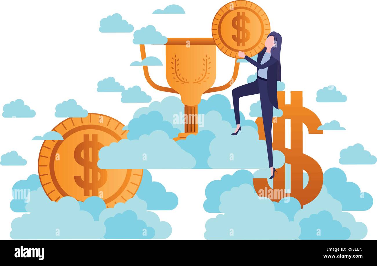 business women with set icons Stock Vector Image & Art - Alamy