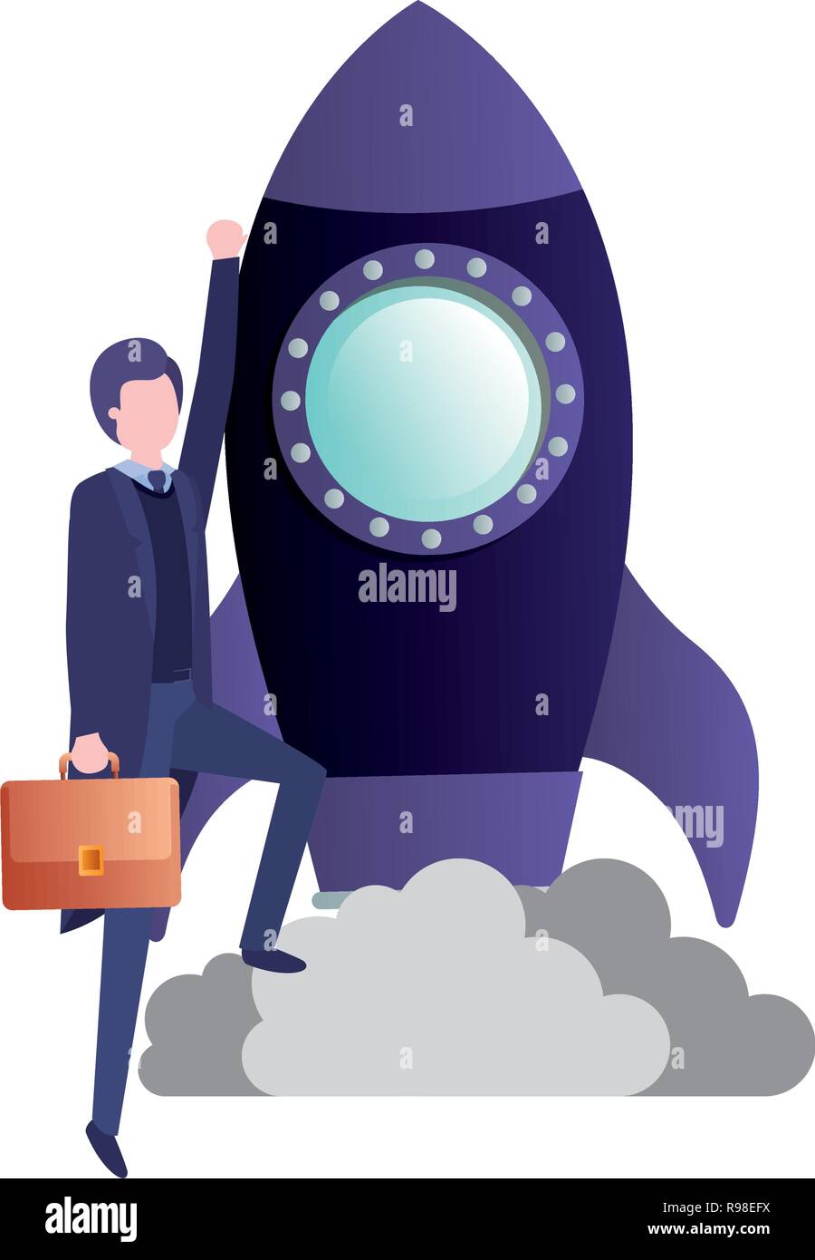 Businessman rocket avatar character hi-res stock photography and images ...