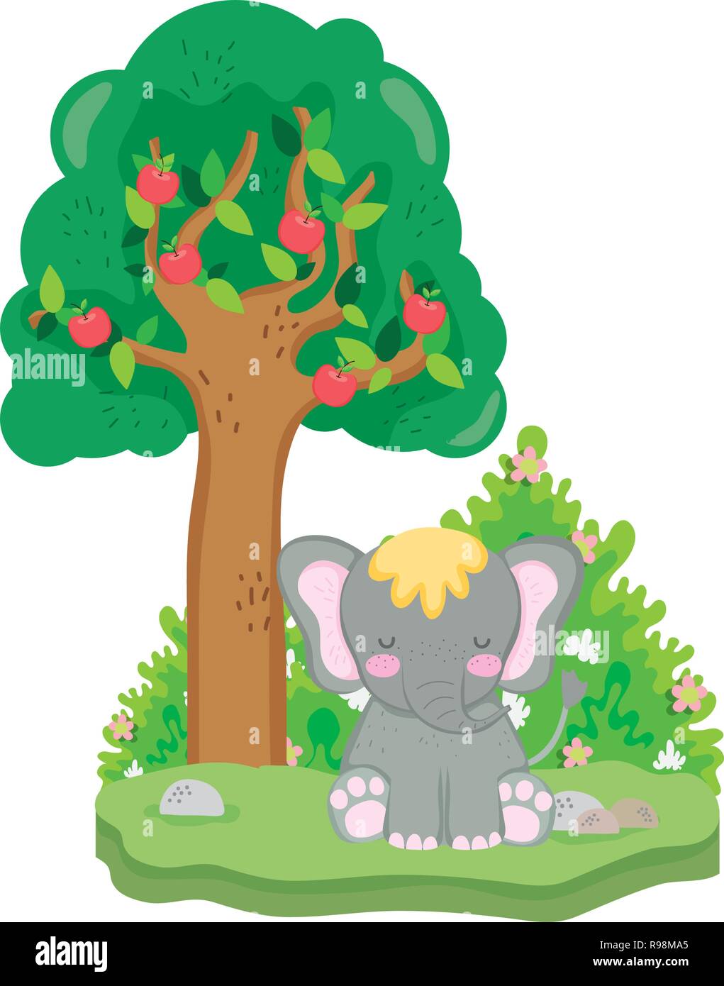 cute and little elephant character Stock Vector Image & Art - Alamy