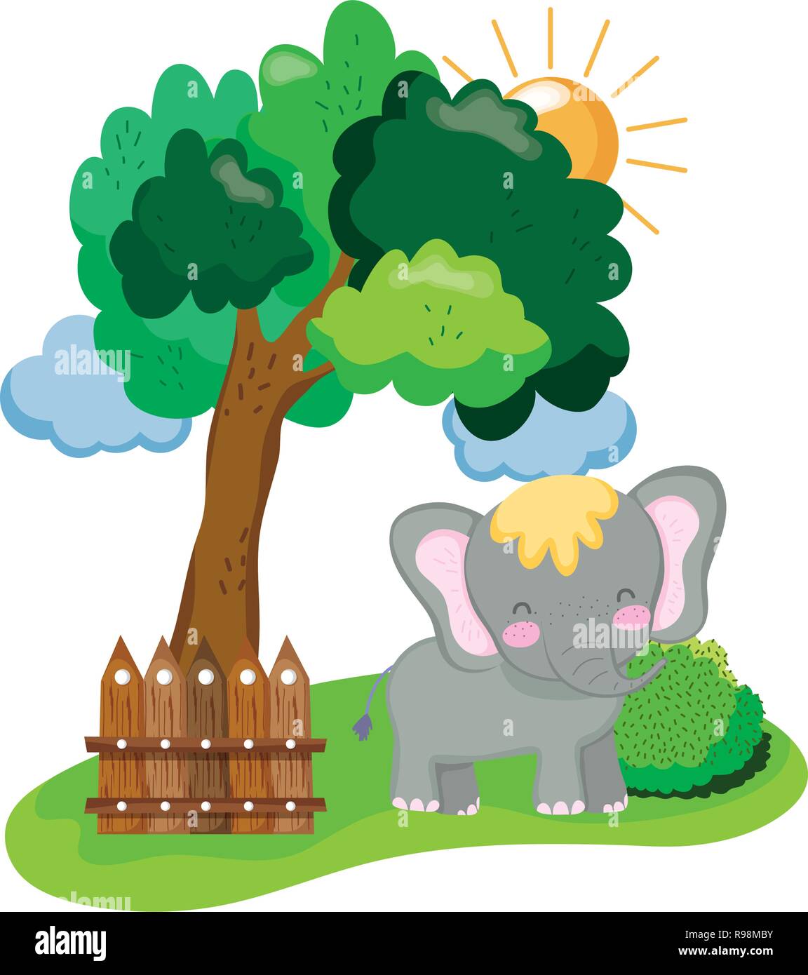 cute and little elephant character Stock Vector Image & Art - Alamy