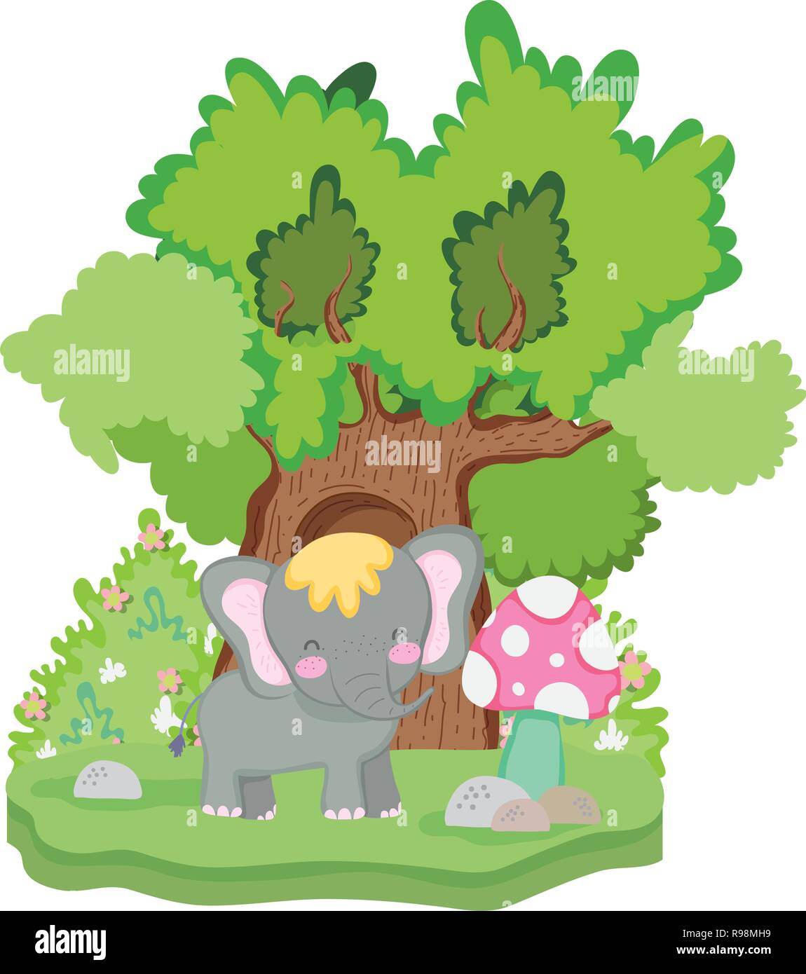 cute and little elephant character Stock Vector Image & Art - Alamy
