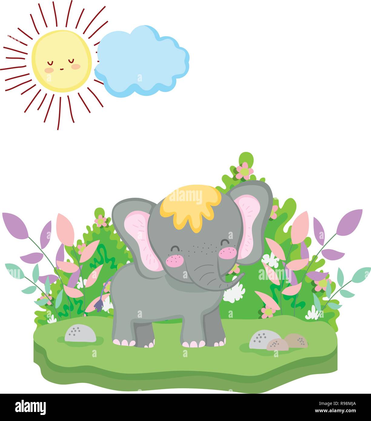 cute and little elephant character Stock Vector Image & Art - Alamy