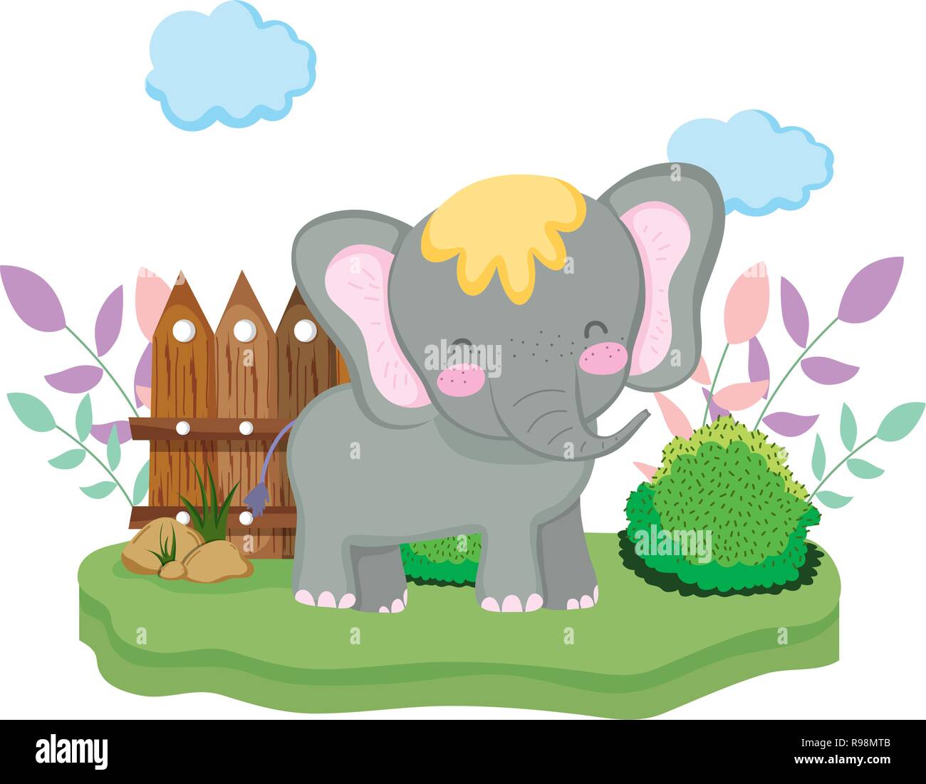 cute and little elephant character Stock Vector Image & Art - Alamy