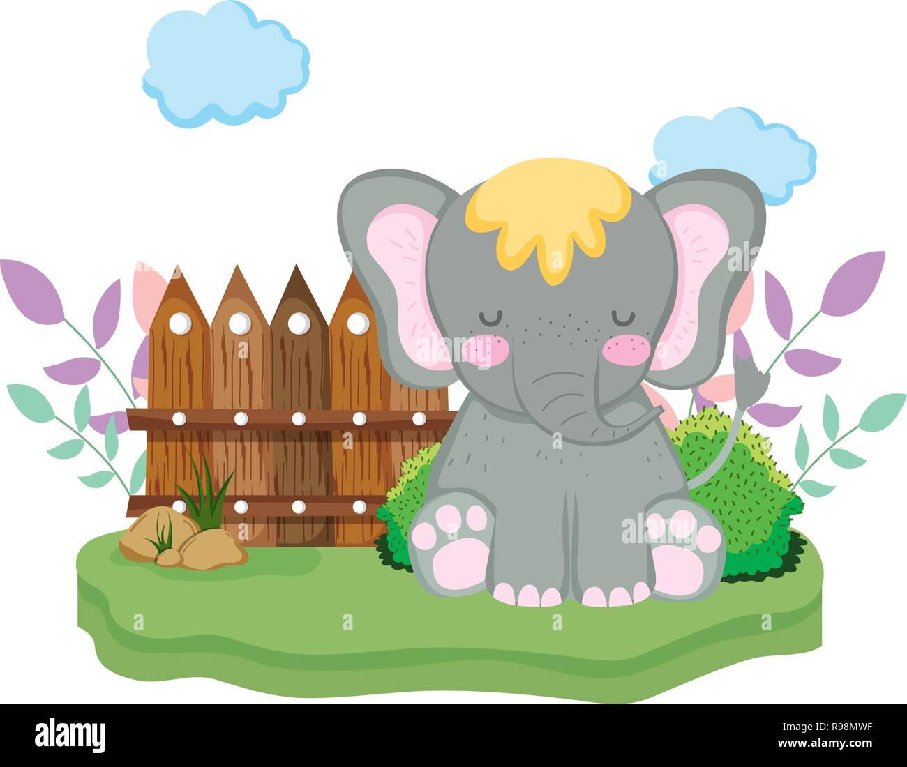 cute and little elephant character Stock Vector Image & Art - Alamy