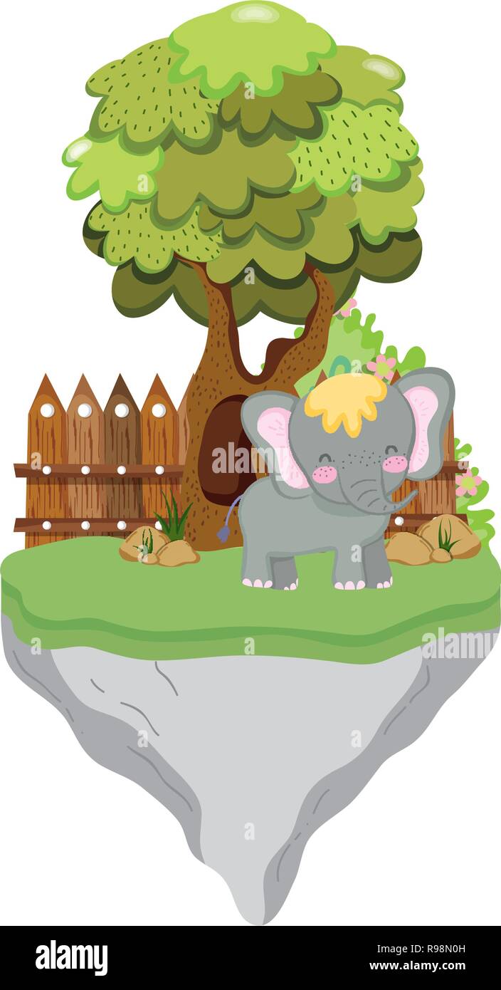 cute and little elephant character Stock Vector Image & Art - Alamy