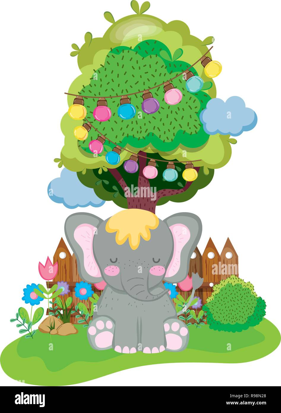 cute and little elephant character Stock Vector Image & Art - Alamy