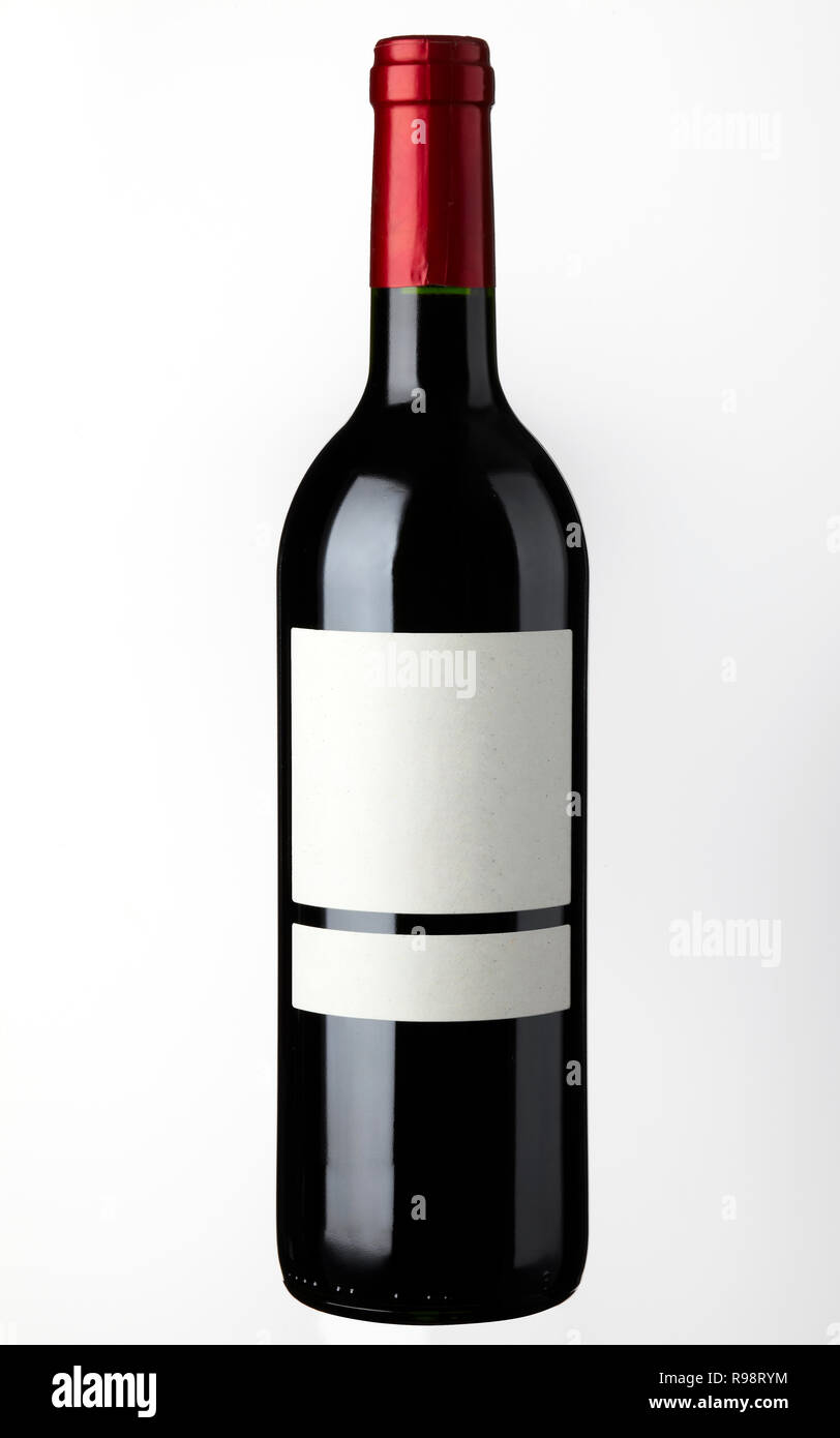 Red Wine Bottle Blank Stock Photo Alamy