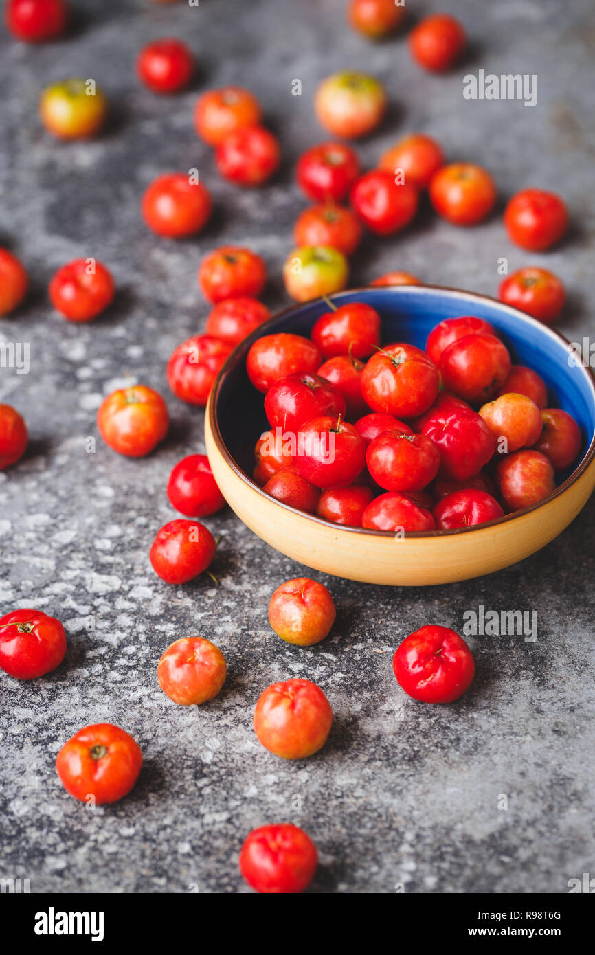 Barbados Cherry fruits Stock Photo - Alamy