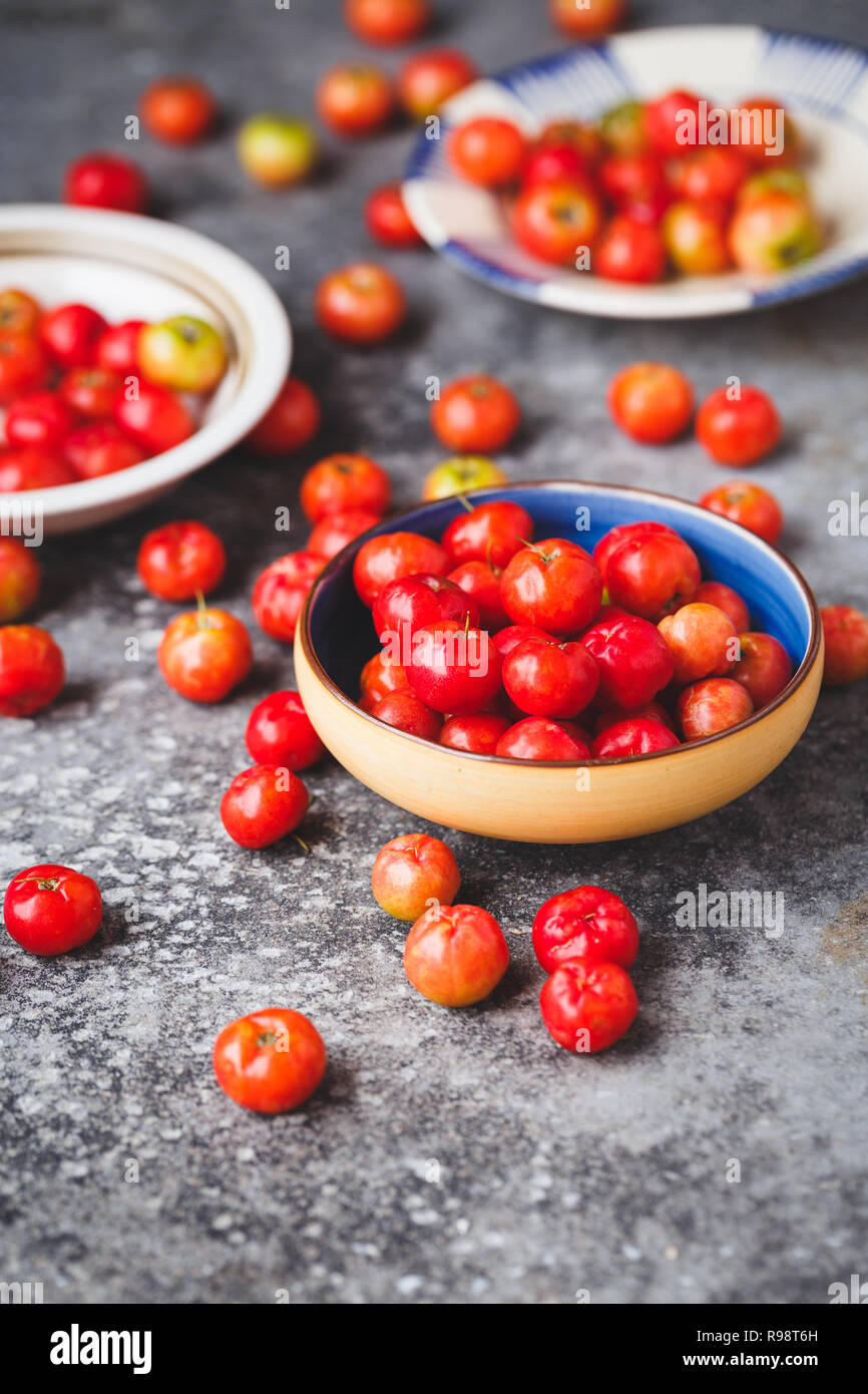 Barbados Cherry fruits Stock Photo Alamy
