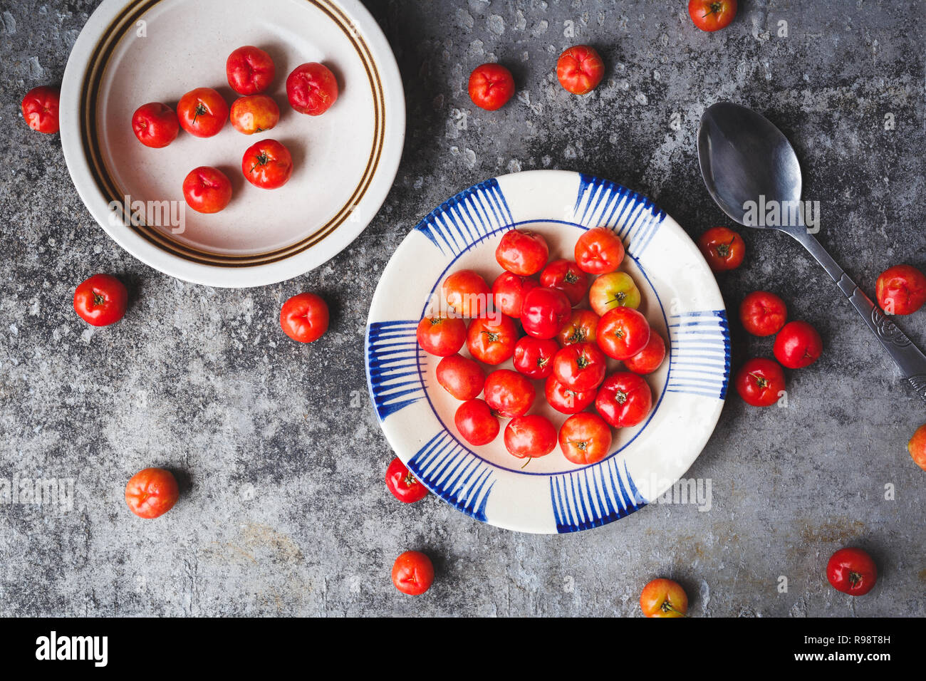 Barbados Cherry fruits Stock Photo - Alamy