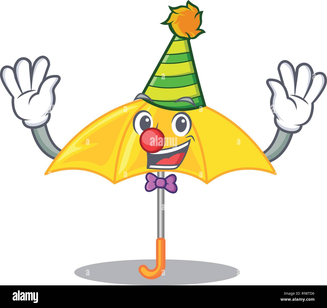 Clown Scary Pattern Print Automatic Foldable Umbrella