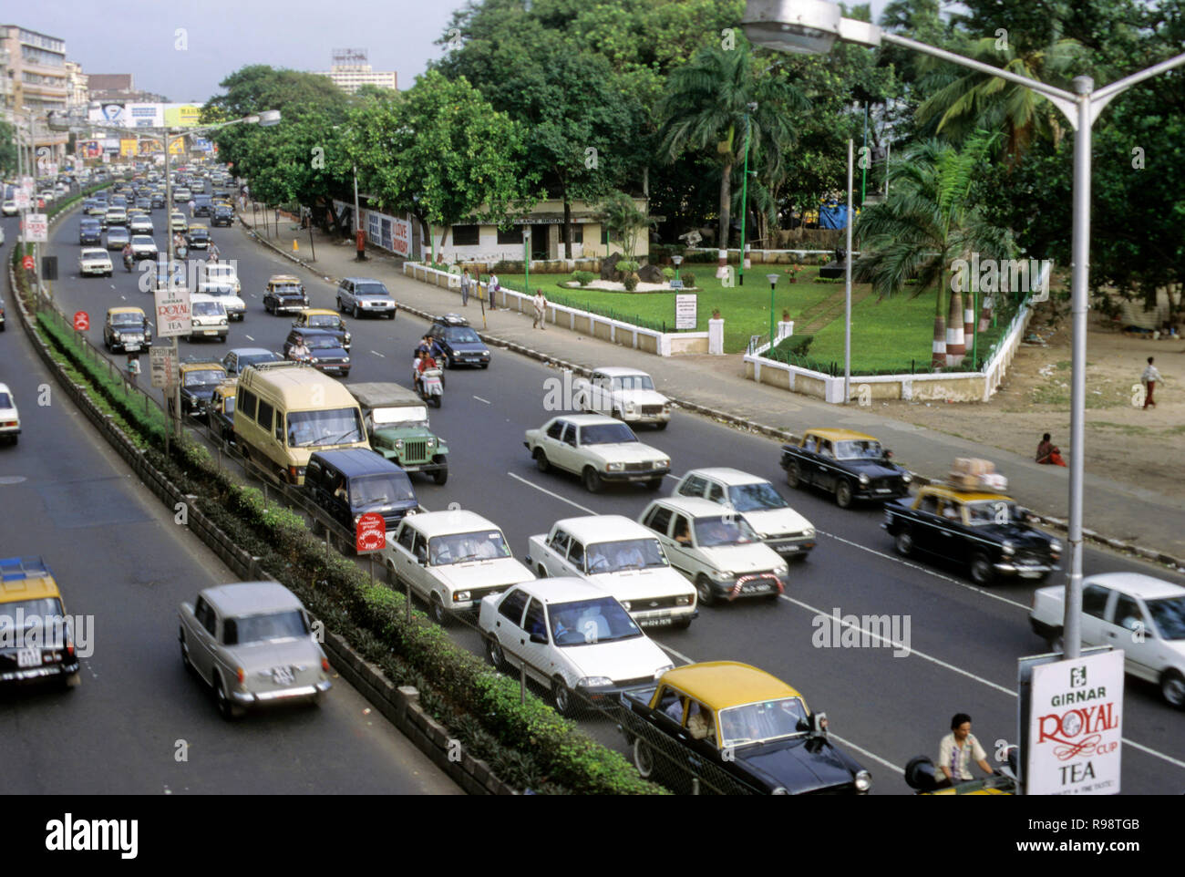 Traffic on road bombay mumbai Maharashtra india Stock Photo