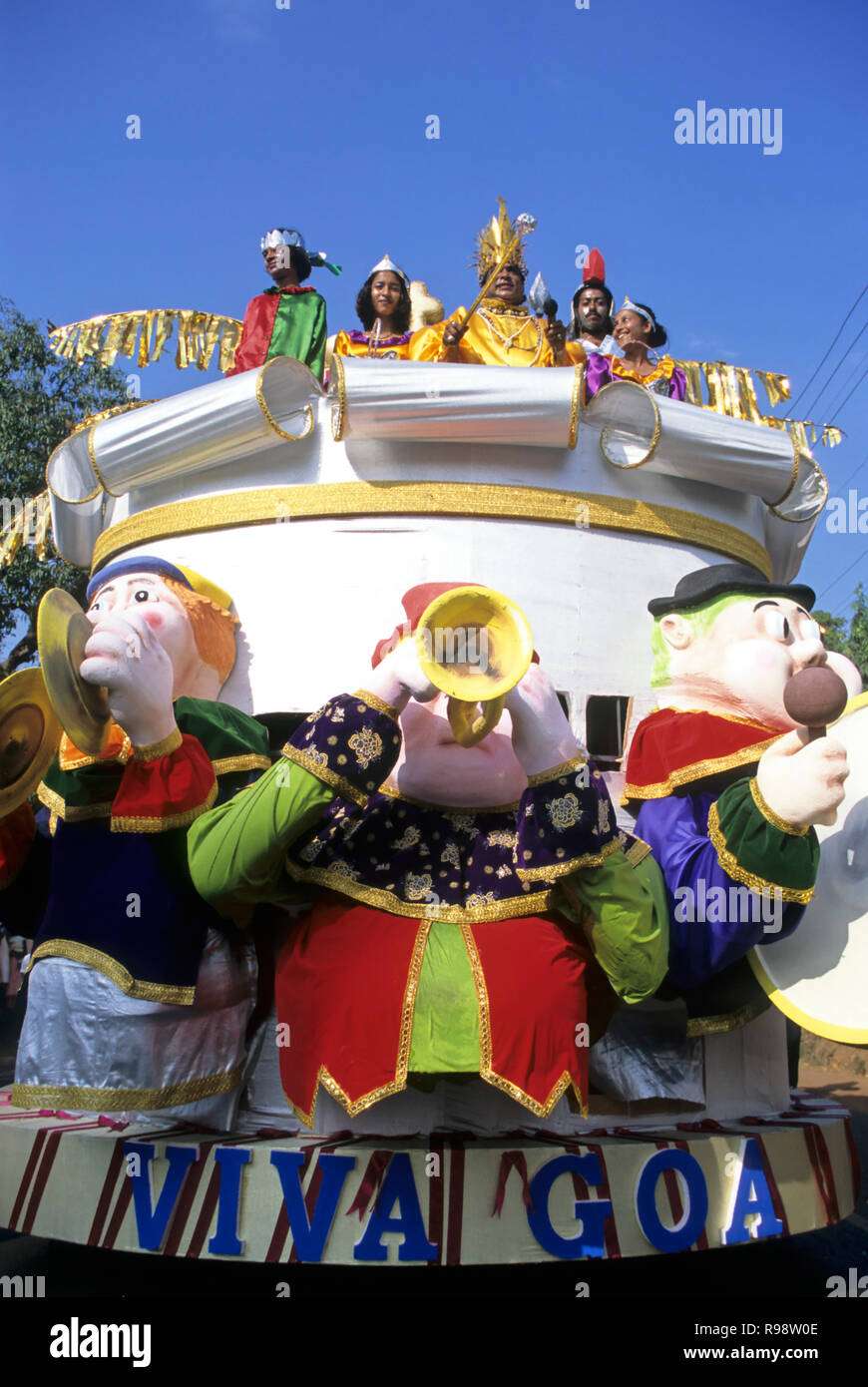 Queen and King Memo Carnival, goa, india Stock Photo