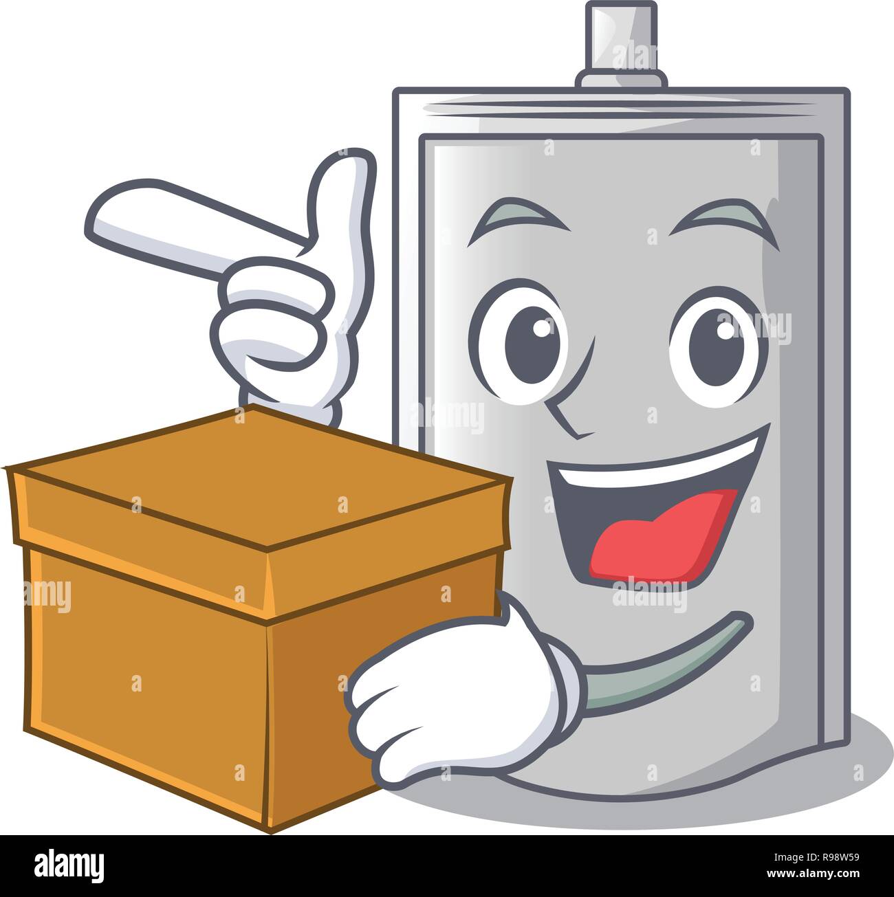 With box bag packaging snack on a mascot Stock Vector Image & Art Alamy
